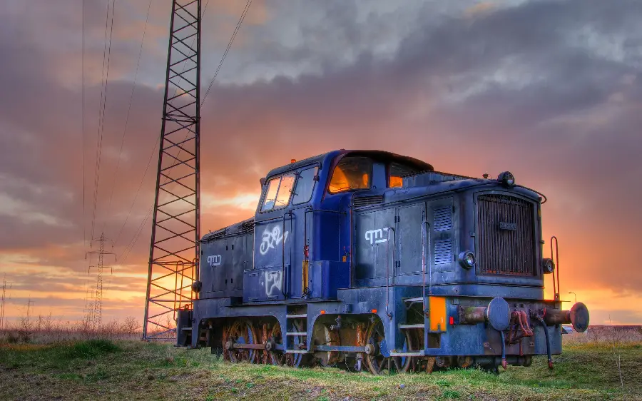Beautiful and old abandoned locomotive photo for HD quality profile