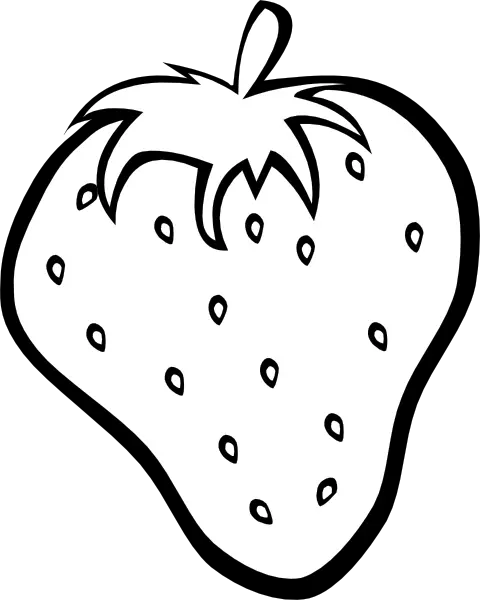 Beautiful Computer Image of Strawberries for Children's Drawing
