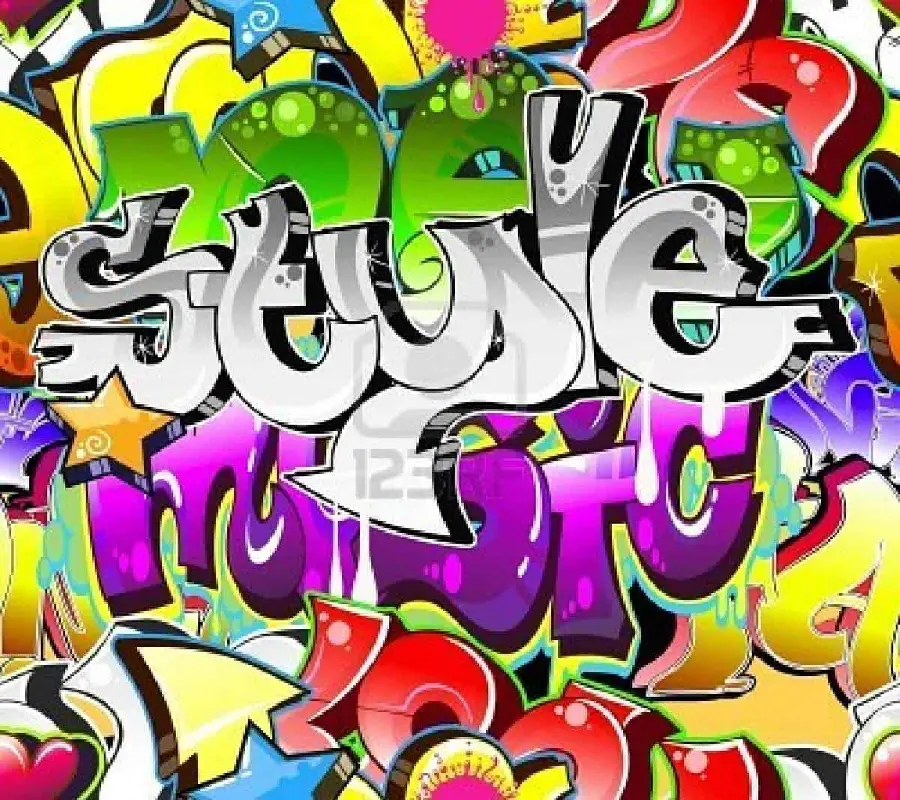Graffiti style wallpaper suitable for graffiti and wall painting