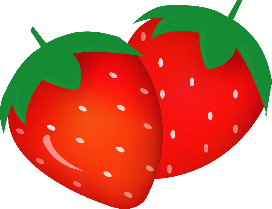 Strawberry teleported image in transparent png