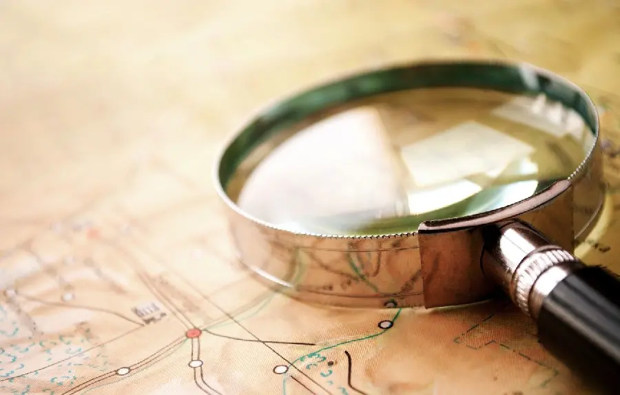  Attractive and incredibly beautiful background of a thick magnifying glass 