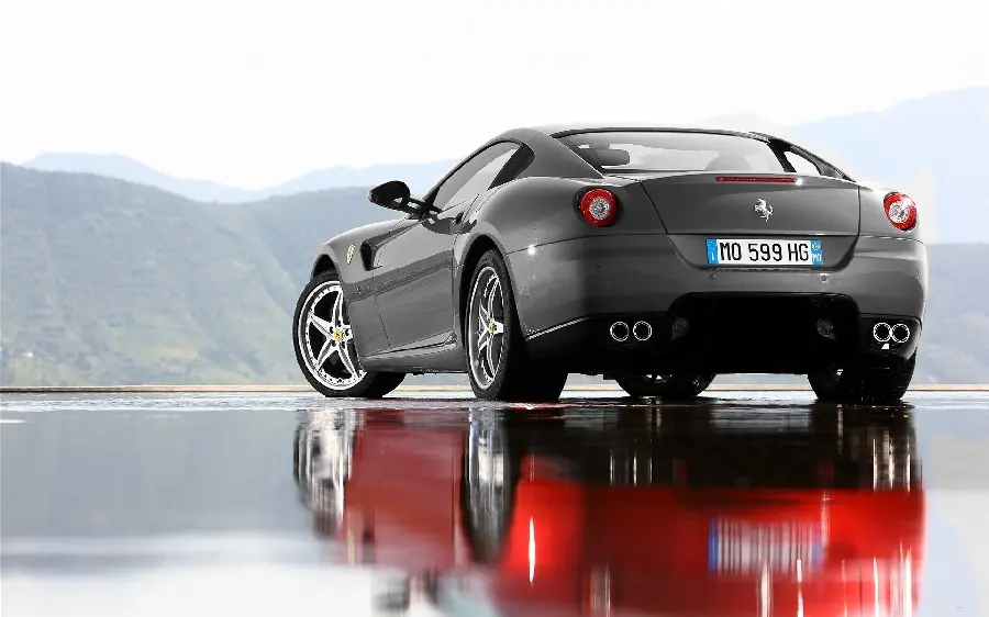 Stock photo of a car of the latest Ferrari system with pencil tip color