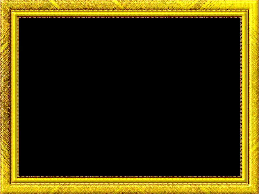 Antique yellow photo frame with blank background suitable for Photoshop 1402