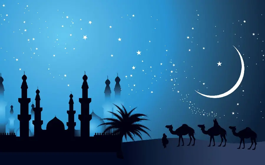 Ramadan Religious Profile Picture Starry Sky Design