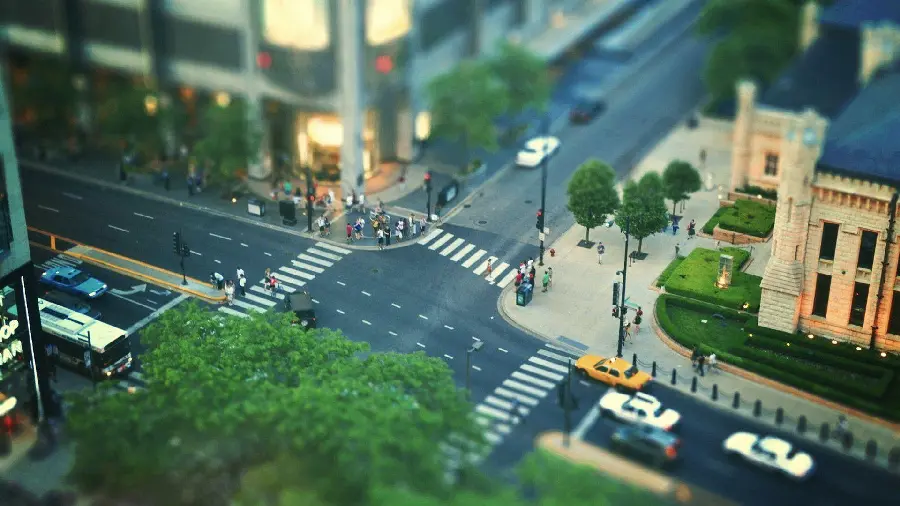 Free miniature city image suitable for use in modeling 