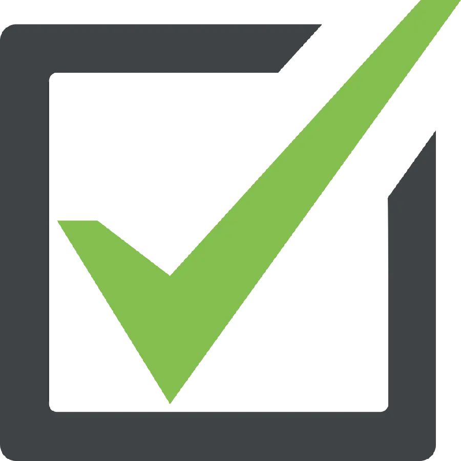 New vector of a green check mark in a black square for Inshot