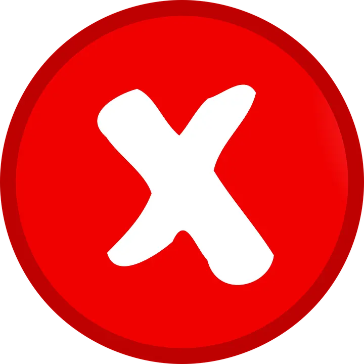 Red cross sign inside a circle in free png format