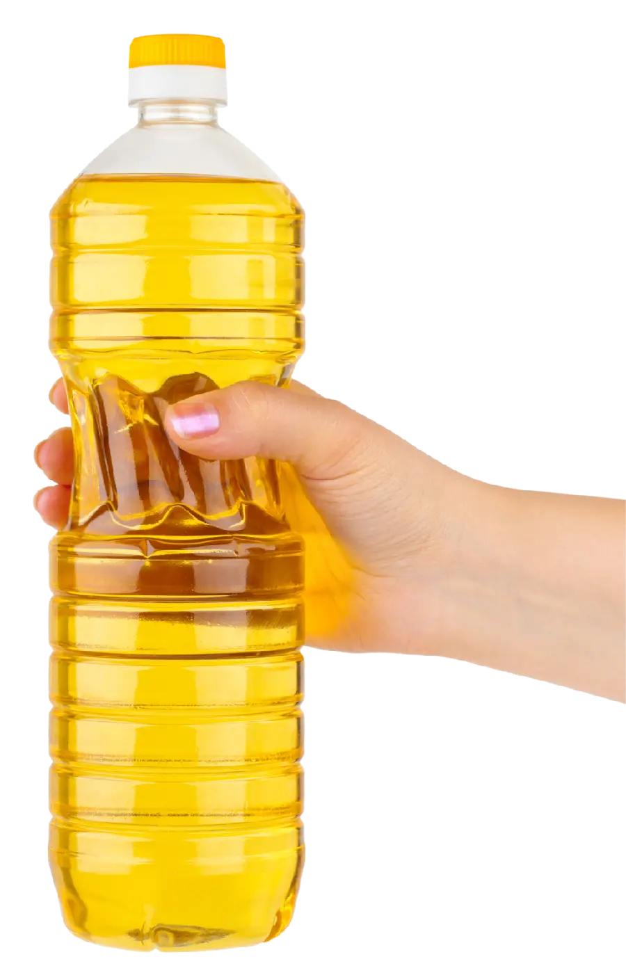 Photo of natural peanut oil in the form of a telephoto 