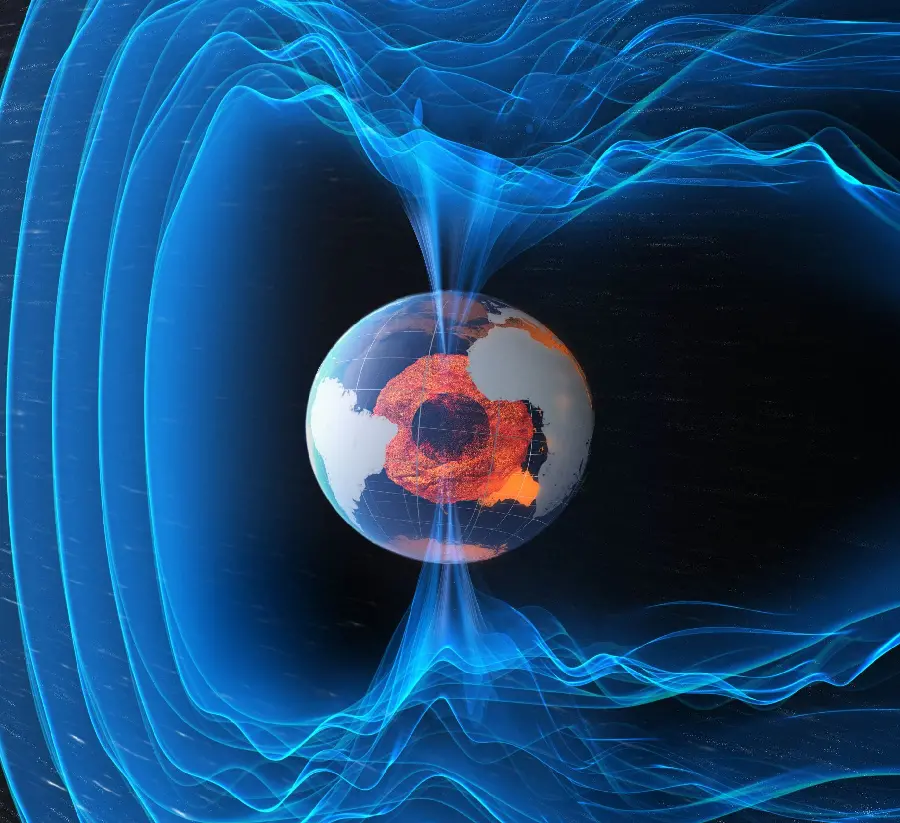 The clearest designed image of the Earth's magnetic field 