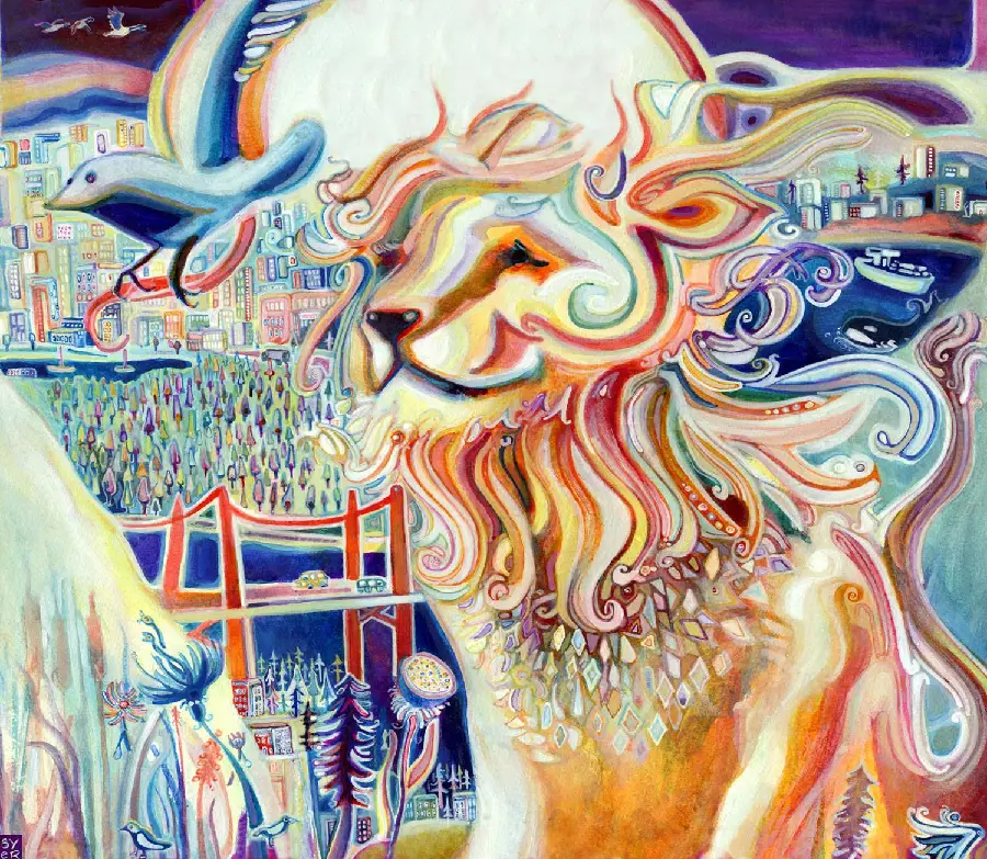 A fantasy and interesting painting drawn in the style and art of Fauvism