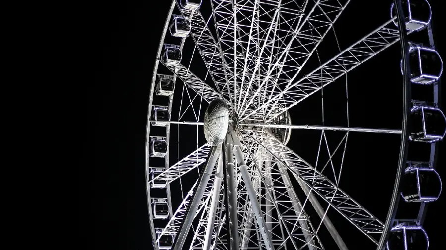 Amazing and interesting wallpaper of a carousel at night for tablet wallpaper 