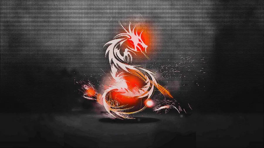 Interesting and spectacular photo of a computer dragon in excellent quality