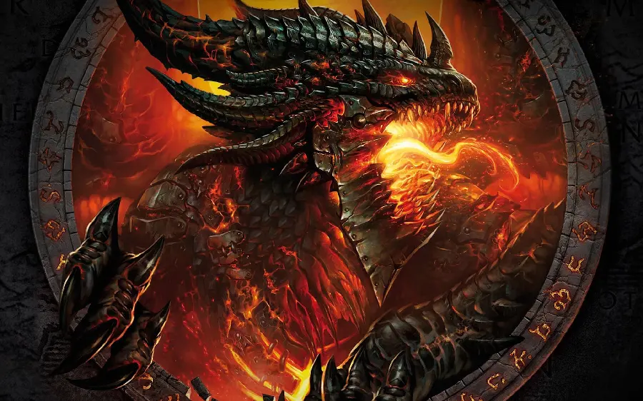 Dragon profile picture with fiery, burning, and luminous breath