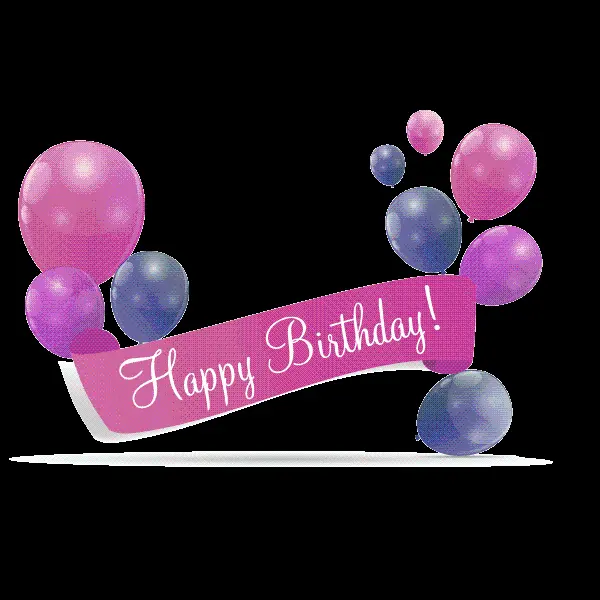 Simple Happy Birthday Balloon Photo In English Without Background 