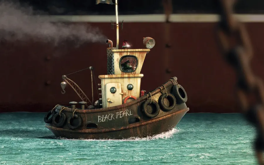 Photo of the Black Pearl art ship in children's films and animations