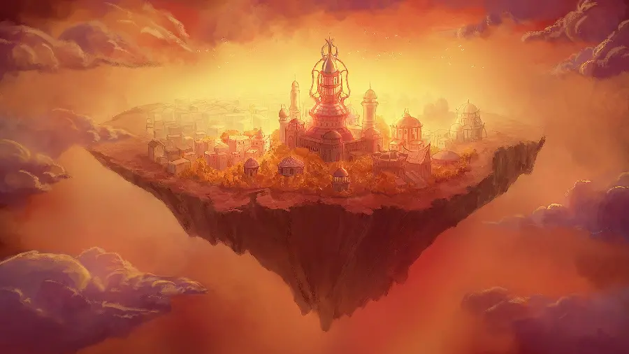 Very beautiful wallpaper of a cartoon house in the air with excellent quality 