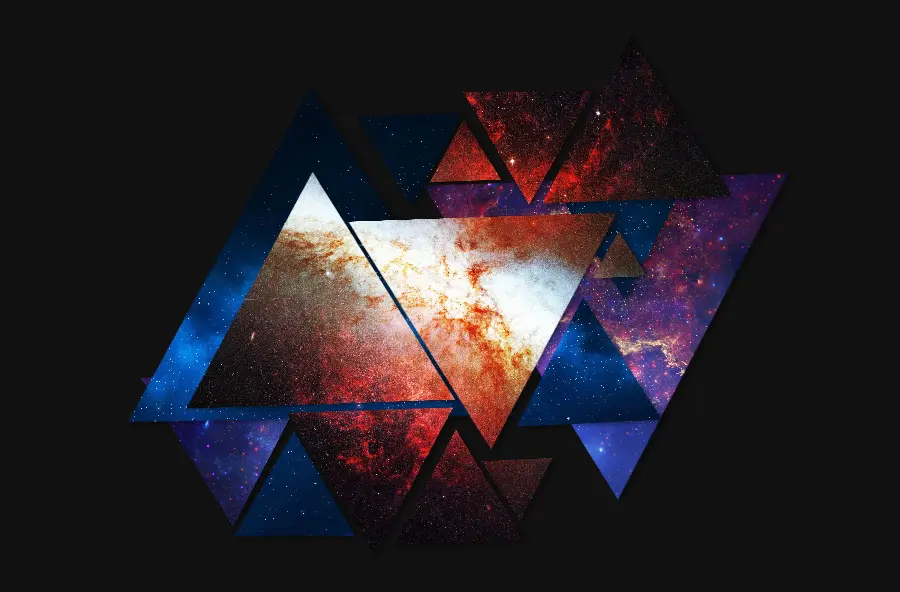 Amazing photo of colorful 3D abstract triangles HD 