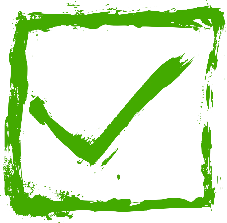 The coolest green correct option icon for inshot