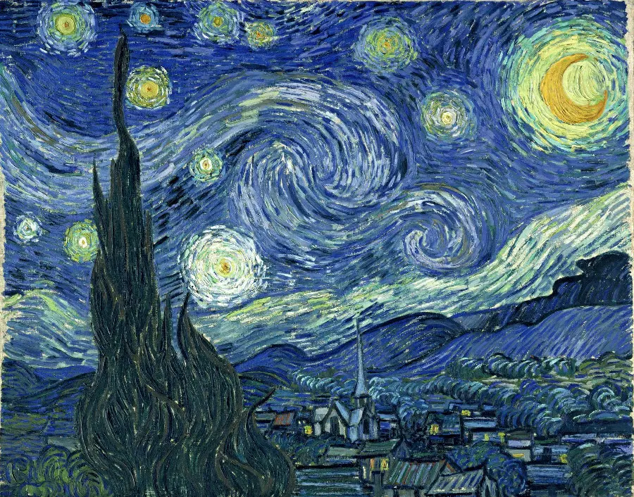 Very good and spectacular wallpaper of the beautiful works of Vincent Van Gogh, The Starry Night