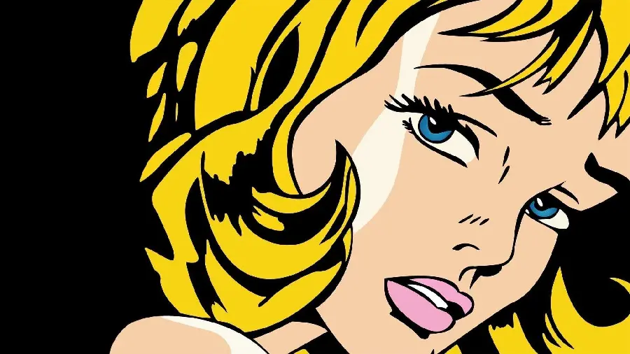 Pop Art Blonde Woman Background Image by Roy Fox Lichtenstein One of the Most Prominent Pop Art Artists