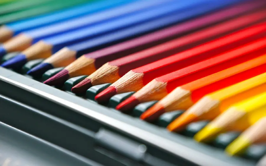 Interesting photo of beautiful colored pencils from the Faber-Castell brand 