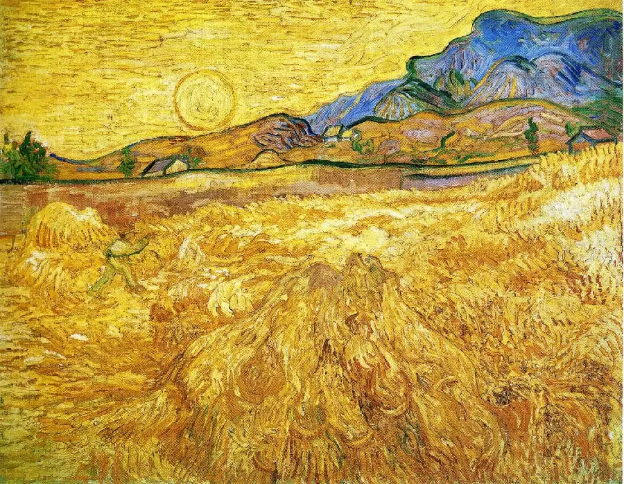 Photo of Wheat Field by Vincent Van Gogh, famous Dutch painter