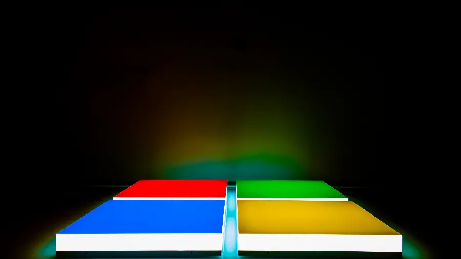 Stylish wallpaper of square cubes in four beautiful and spectacular colors