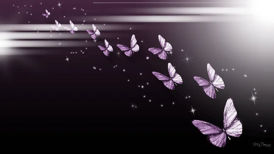 Incredibly beautiful background of matte purple butterflies 