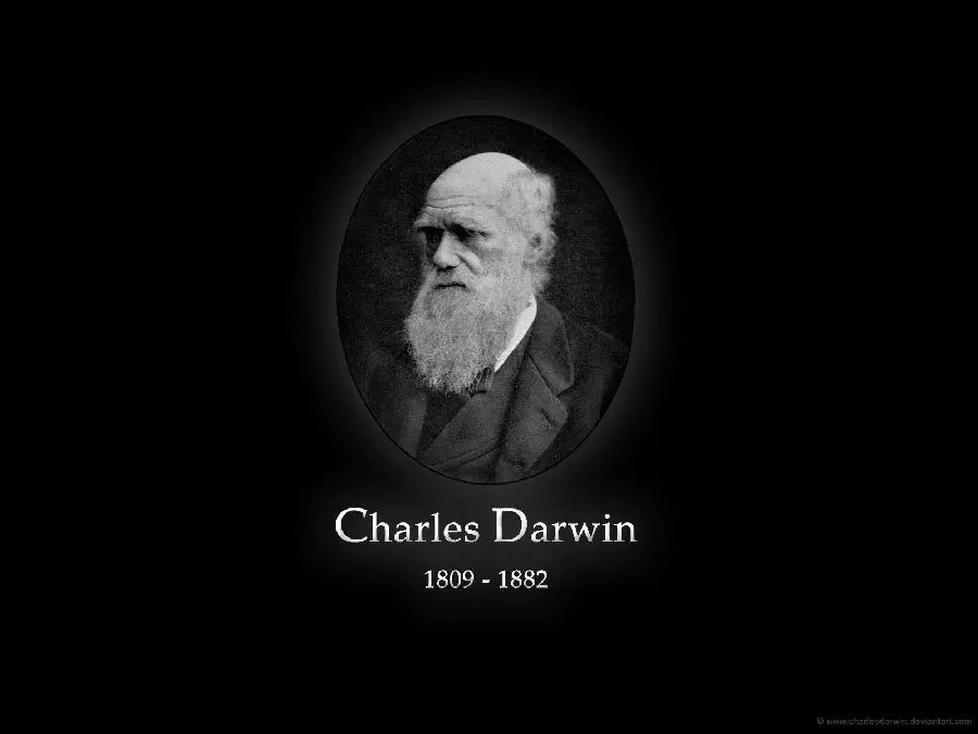 New Charles Darwin image with black background for profile 
