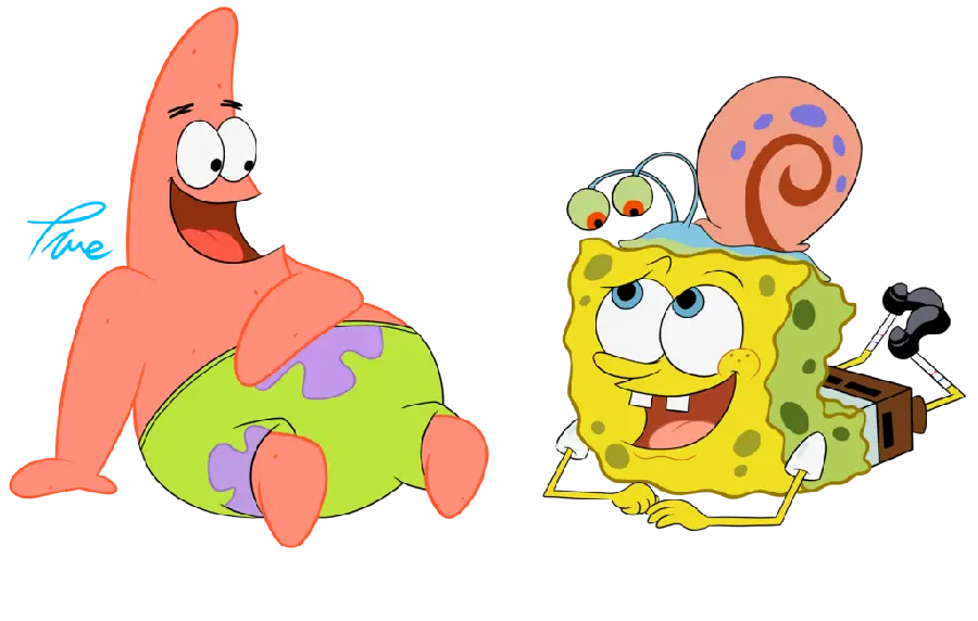 Teleported photoDownloaded from Gary and Patrick and SpongeBob in full hd quality 