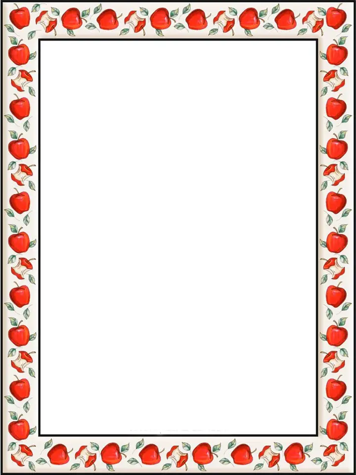 Beautiful frame without background with apple design suitable for writing text