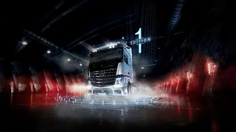 The hottest beautiful Benz Actros truck image for Instagram posts and stories