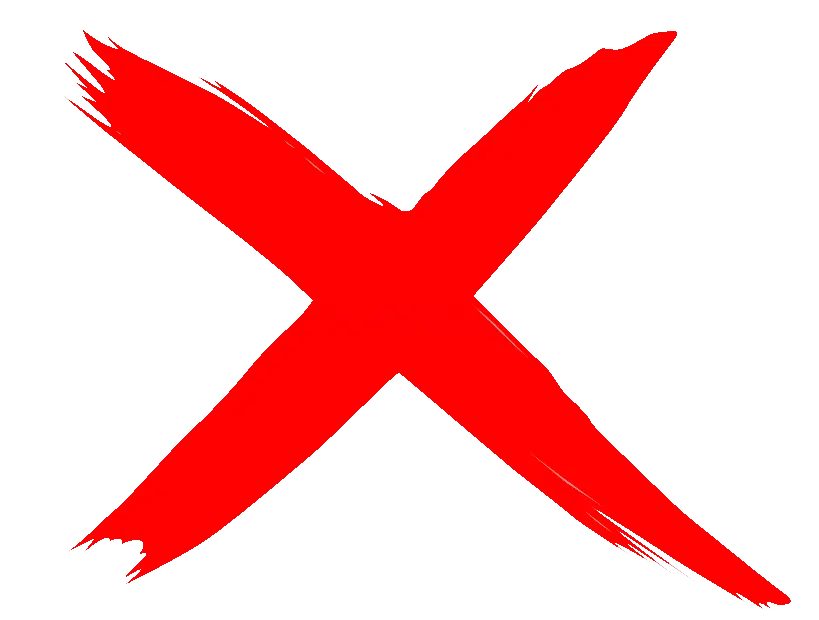 Red cross icon usable in editing programs