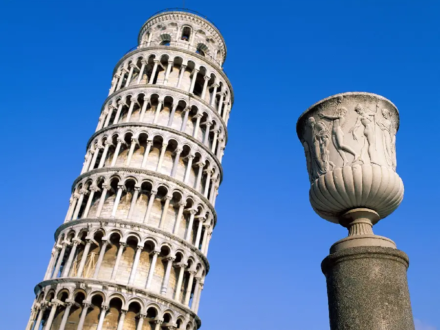 The most viewed image of the Leaning Tower of Pisa in Italy