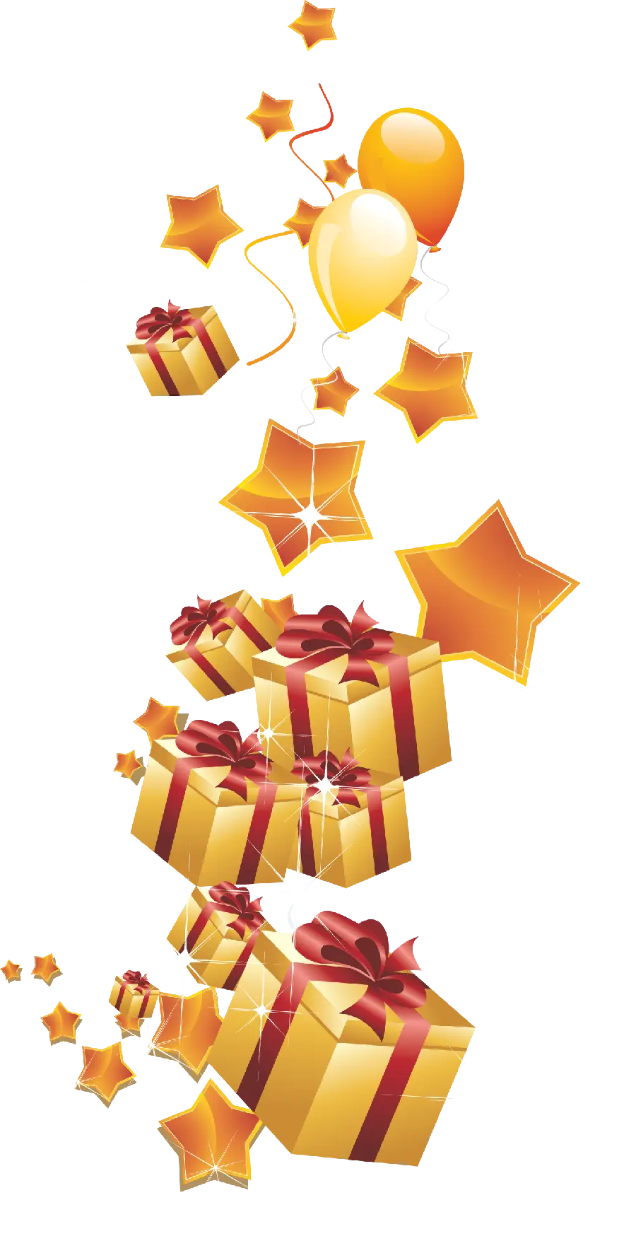 Download PNG graphic image of a birthday gift with a white background suitable for Photoshop 
