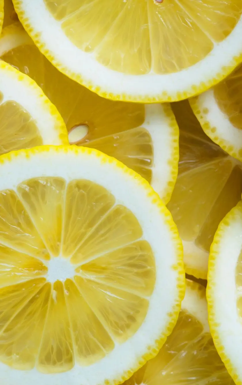 Background image of a close-up of golden and beautiful lemons