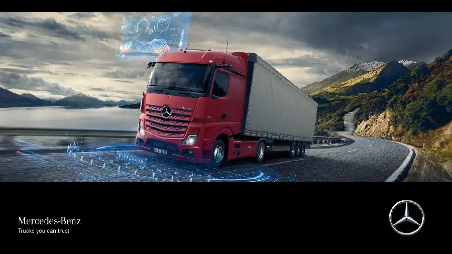 Photo of the famous Benz Actros truck with crazy equipment and features 2023