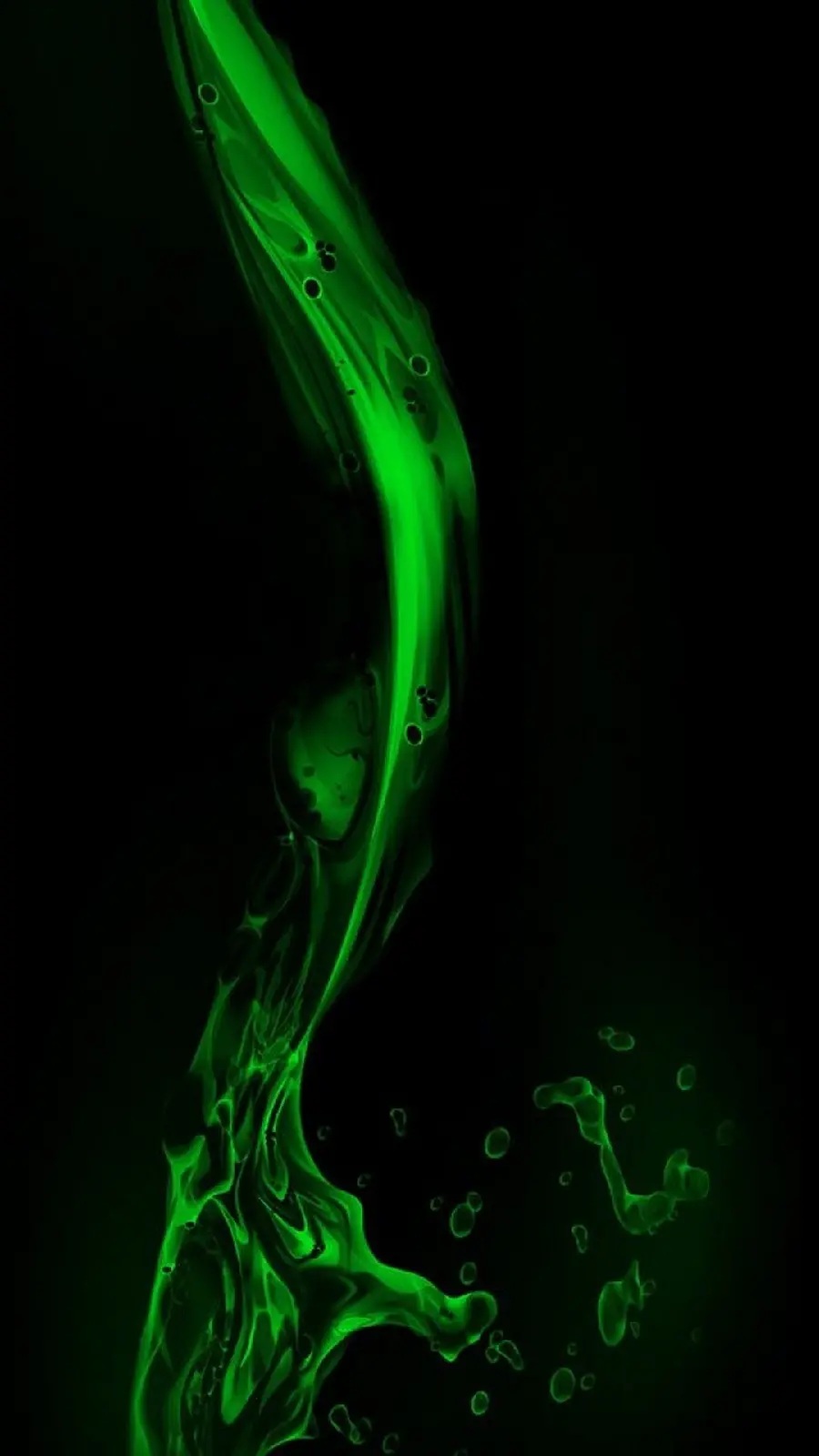 Amazing green liquid abstract background with black background in good quality