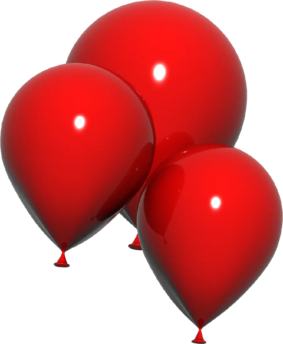 Simple PNG photo of a red balloon cut out and free 