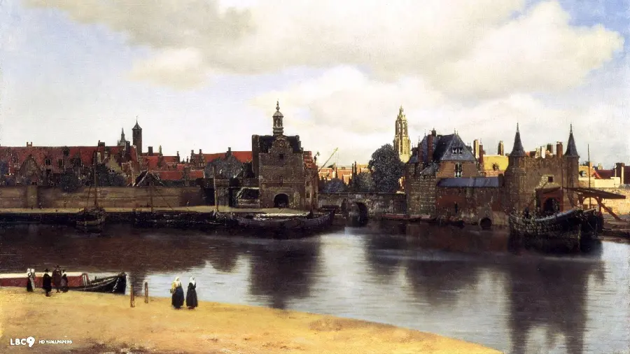 Download the famous work of Johannes Vermeer titled Delft Landscape 