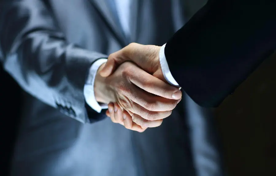 Download stock image of handshake and agreement for PowerPoint presentations