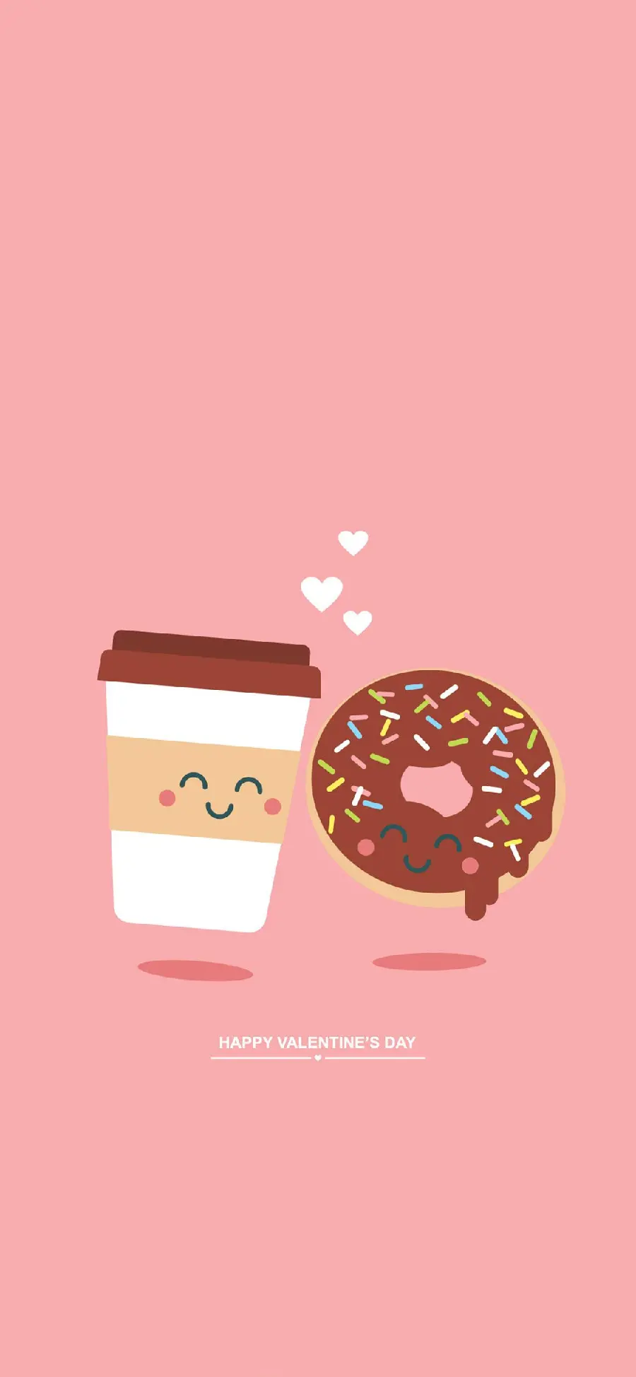 Cute and funny picture of cocoa donut and delicious Starbucks 