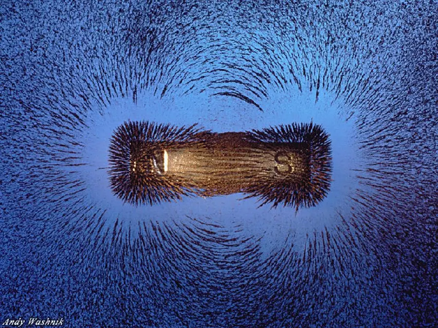 A very beautiful and creative image of a magnetic field of a magnet 