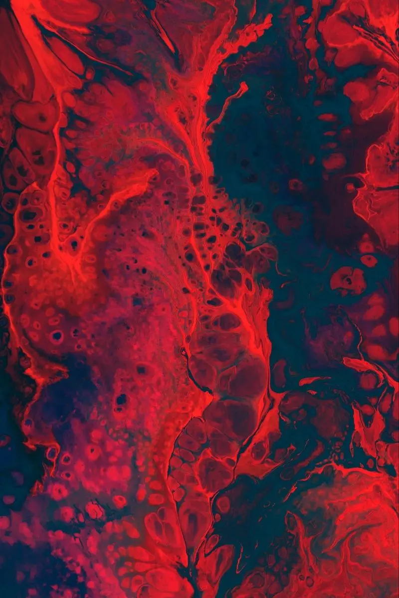 Famous abstract background with red liquid design on a beautiful navy background