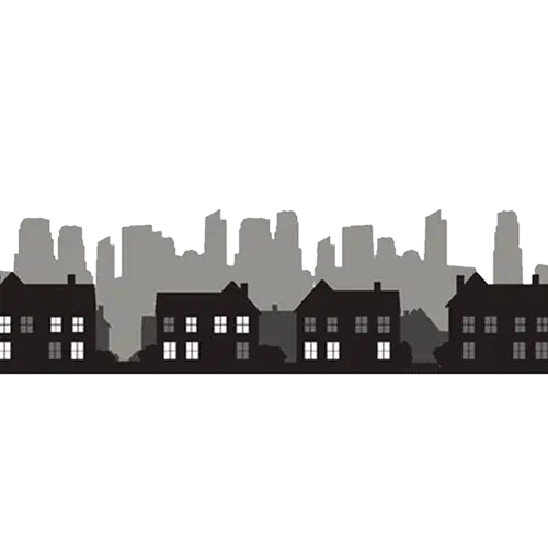 Big City Dark Night Graphic Image with Highest Quality Cut Out 