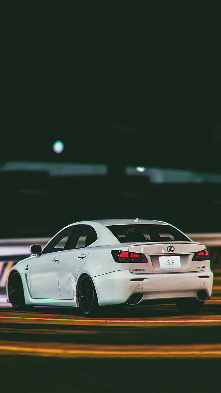 Free wallpaper of white Lexus car for iPhone phones