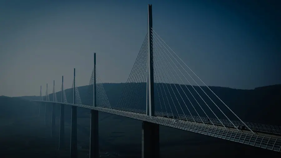 A unique and special photo of a high and tall bridge with high quality 