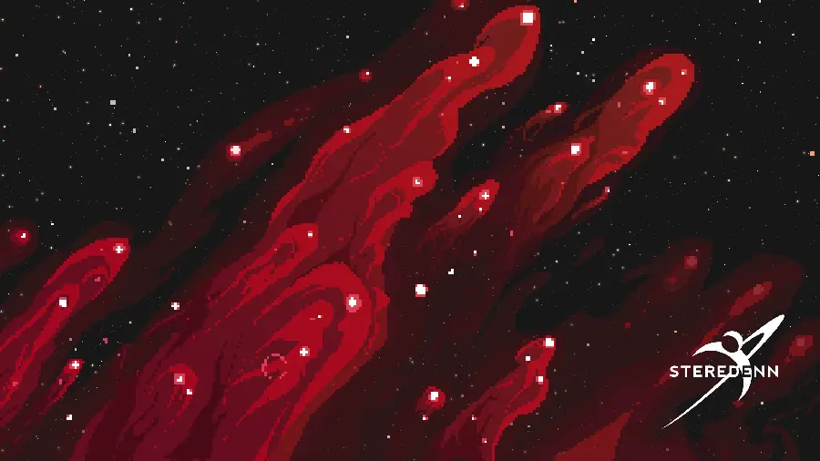 A unique and spectacular pixel photo From the meteorite 