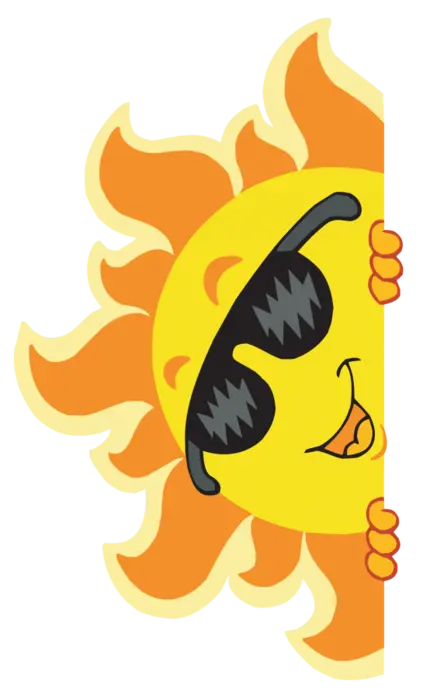 Amazing photo of the sun logo with glasses in the eye