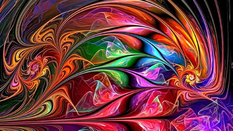 Download the traditional flower and leaf design background with bright colors 